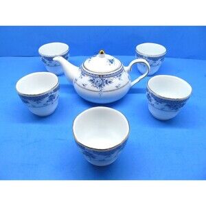 Giovanni Valentino 4" Tea Pot And 5 Cups Measuring 2 3/4" Excellent